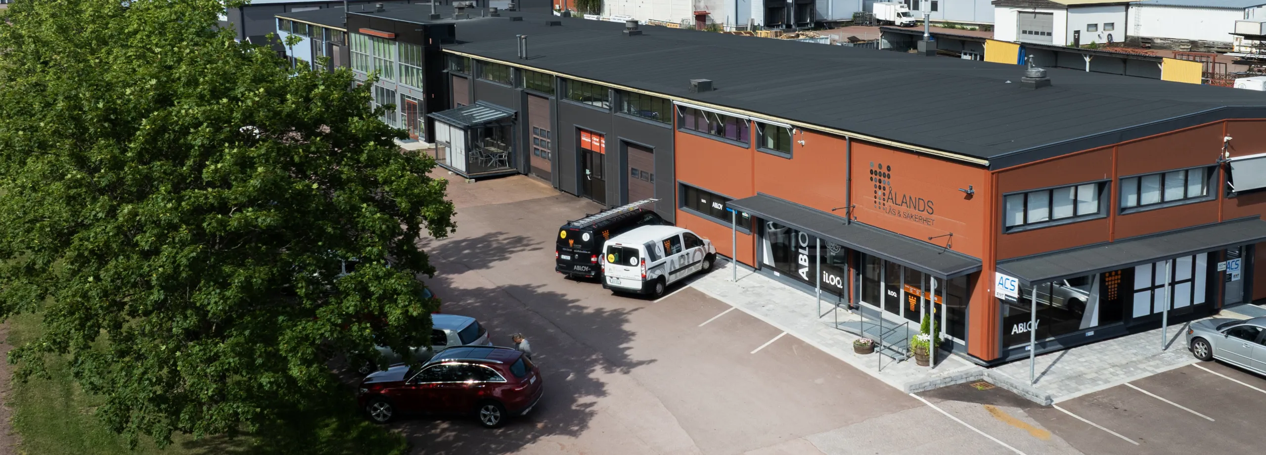 drönarbild av Ålands lås kontor